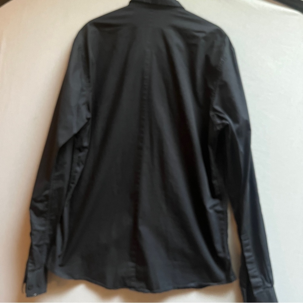 Givenchy Paris Black Cotton Dress Shirt Mens 17.5 / 44 - Picture 2 of 7